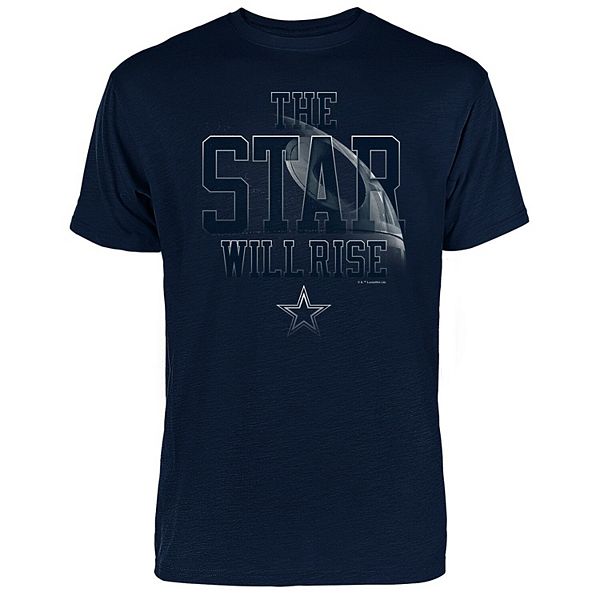 Men's Navy Dallas Cowboys Star Rise Slub T-Shirt