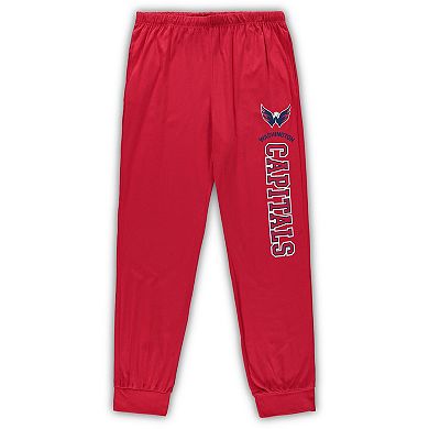 Men's Concepts Sport Red Washington Capitals Big & Tall Pullover Hoodie & Joggers Sleep Set