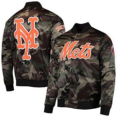 Men's Starter Royal/Orange New York Mets Varsity Tri-Color Satin Raglan Full-Snap Jacket Size: 3XL