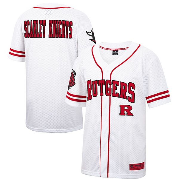 Men's Colosseum White Rutgers Scarlet Knights Spontaneous is Romantic Camp  Button-Up Shirt