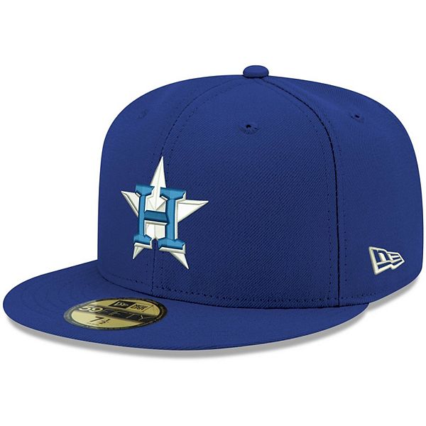 Men's New Era Royal Houston Astros Logo White 59FIFTY Fitted Hat