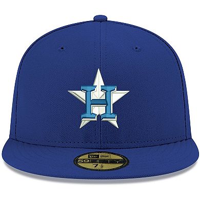 Men's New Era Royal Houston Astros Logo White 59FIFTY Fitted Hat