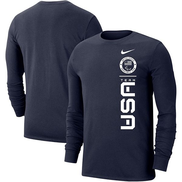 medio tenaz Seguir Men's Nike Navy Team USA Paralympics Performance Long Sleeve T-Shirt
