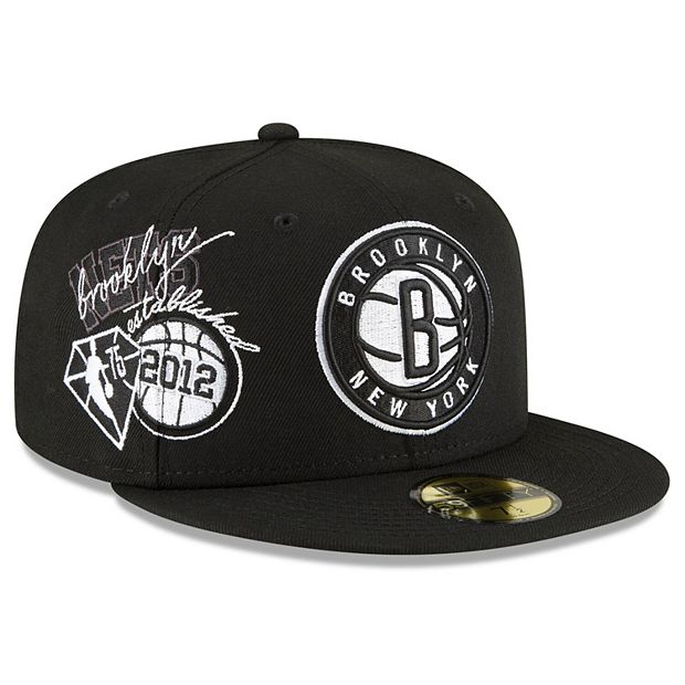 Men's Brooklyn Nets New Era White/Black Back Half 9TWENTY