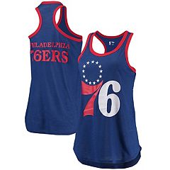 Youth Mitchell & Ness Royal/Red Philadelphia 76ers Hardwood Classics  Special Script Tank Top