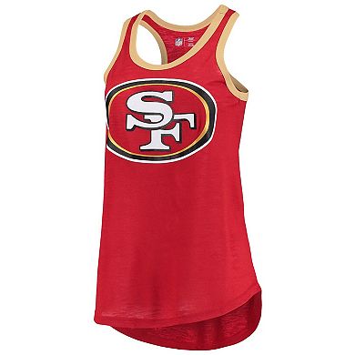 Women's G-III 4Her by Carl Banks Scarlet San Francisco 49ers Tater Burnout Tank Top