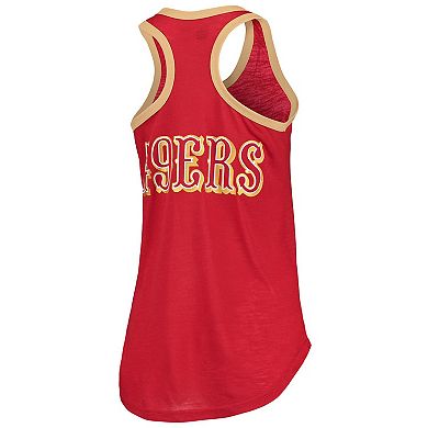 Women's G-III 4Her by Carl Banks Scarlet San Francisco 49ers Tater Burnout Tank Top