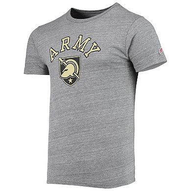 Men's League Collegiate Wear Heathered Gray Army Black Knights Tide Seal Nuevo Victory Falls Tri-Blend T-Shirt