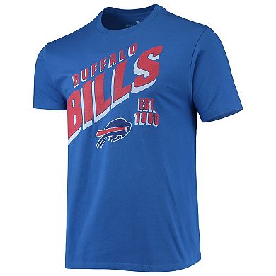 Men's Junk Food Royal Buffalo Bills Slant T-Shirt