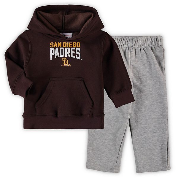Infant Brown/Heathered Gray San Diego Padres Fan Flare Fleece Hoodie and  Pants Set