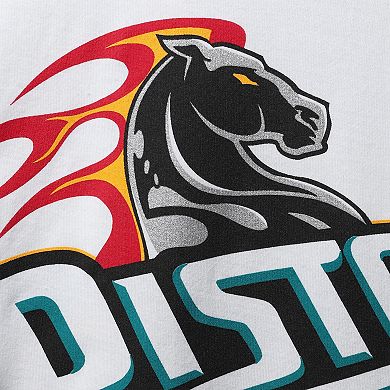 Men's Mitchell & Ness Grant Hill White Detroit Pistons Hardwood Classics Stitch Name & Number T-Shirt