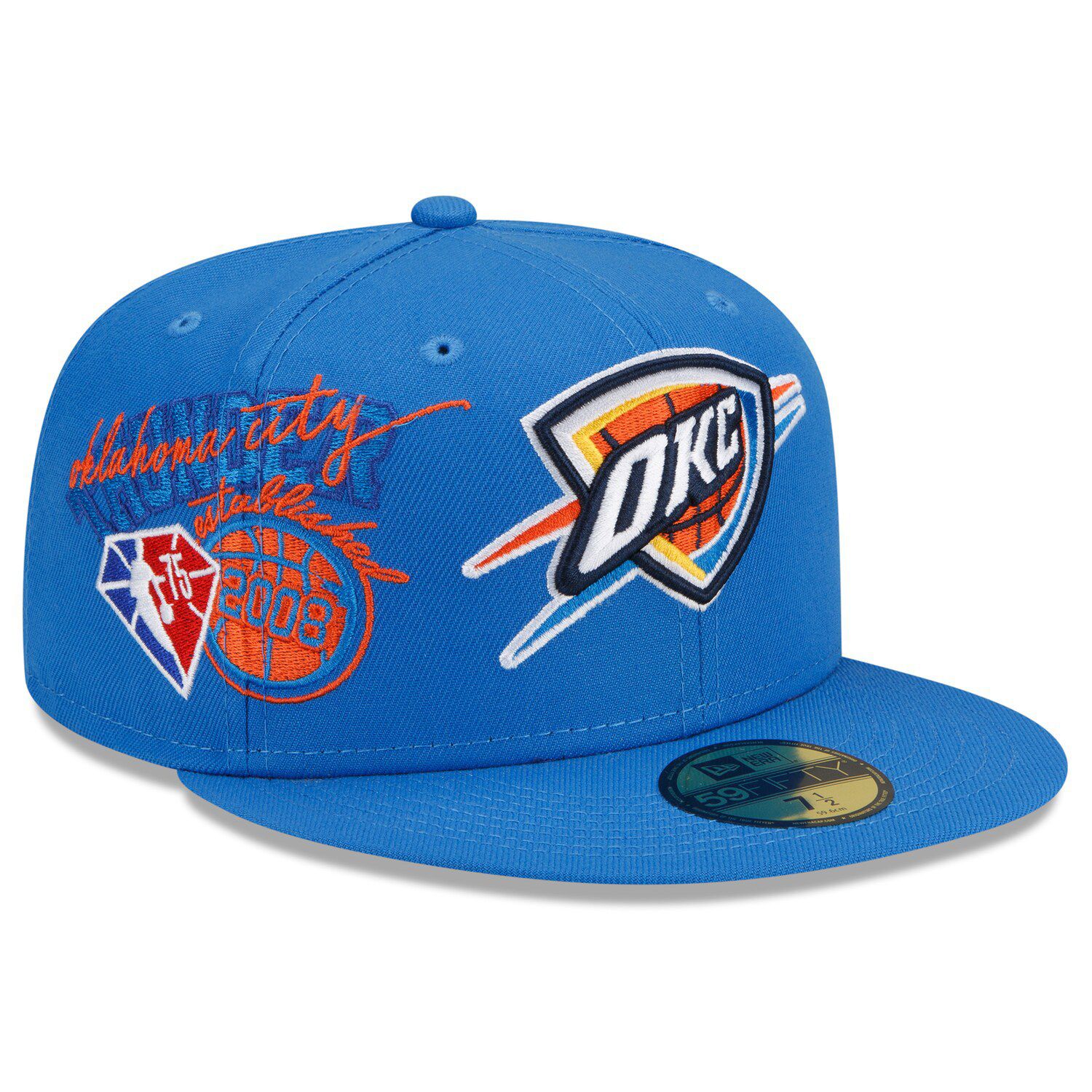 oklahoma city thunder fitted hats