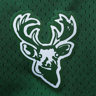 Men's Mitchell & Ness Green Milwaukee Bucks Big & Tall Hardwood Classics Team Swingman Shorts