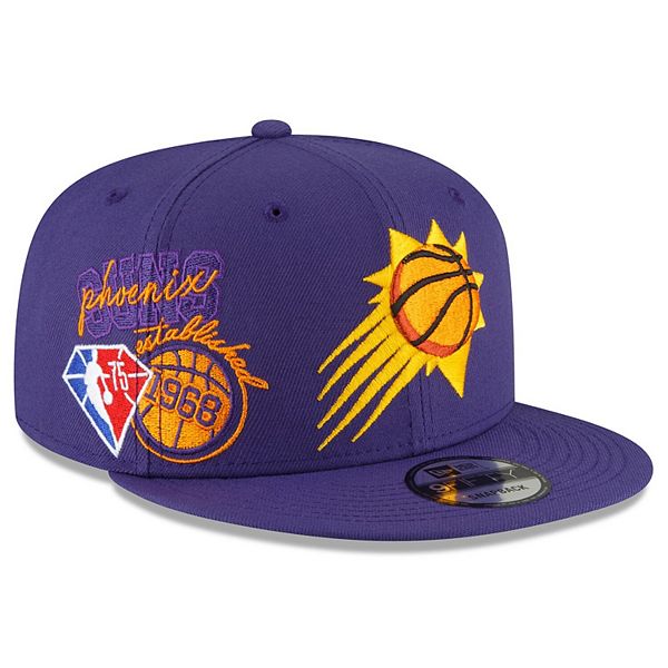 Men's New Era White/Purple Phoenix Suns Back Half 9TWENTY Adjustable Hat