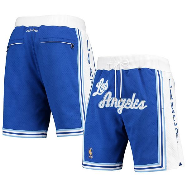 Men's Mitchell & Ness Royal/Gold Golden State Warriors 1993 NBA Draft Hardwood Classics Just Don Authentic Shorts