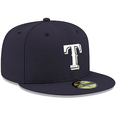 Men's New Era Navy Texas Rangers White Logo 59FIFTY Fitted Hat