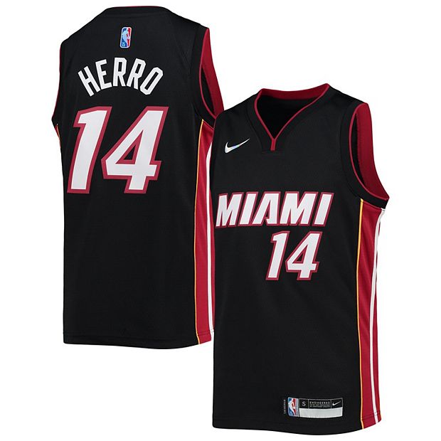 Nike Youth Miami Heat Tyler Herro #14 Black Swingman Jersey