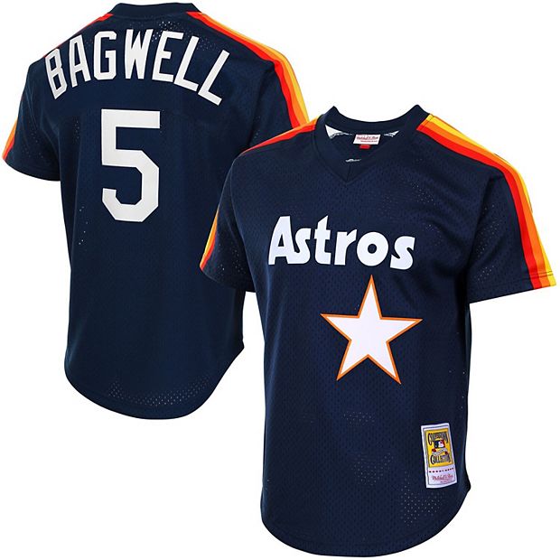 Men s Mitchell Ness Jeff Bagwell Navy Houston Astros Cooperstown Mesh Batting Practice Jersey