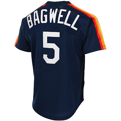 Men's Mitchell & Ness Jeff Bagwell Navy Houston Astros Cooperstown Mesh Batting Practice Jersey