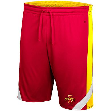Men's Colosseum Cardinal/Gold Iowa State Cyclones Am I Wrong Reversible Shorts