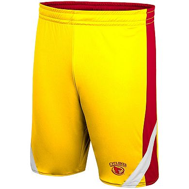 Men's Colosseum Cardinal/Gold Iowa State Cyclones Am I Wrong Reversible Shorts