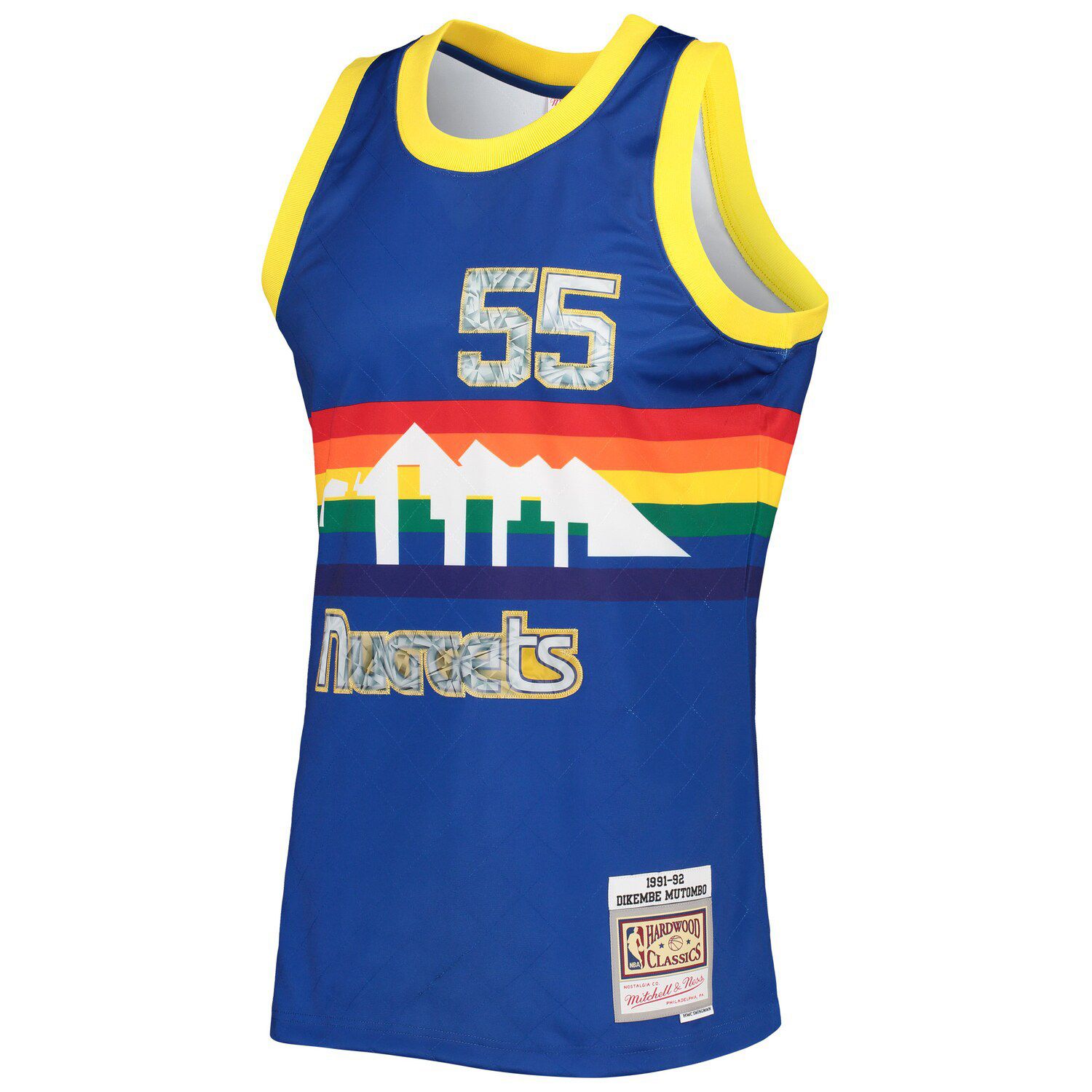 Men's Mitchell & Ness Dikembe Mutombo Royal Denver Nuggets 1996/97 ...