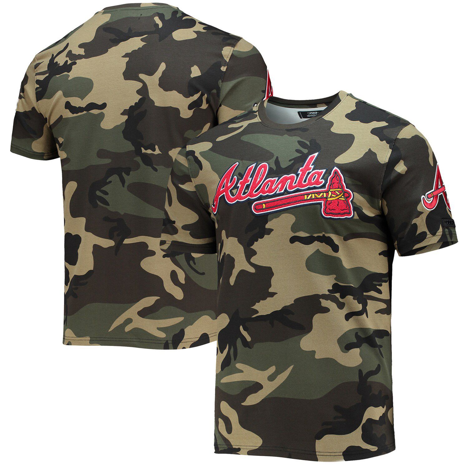 Men's Atlanta Braves Pro Standard Blue/Pink Ombre T-Shirt