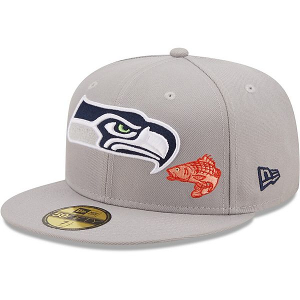 Men's New Era Gray Philadelphia Eagles City Describe 59FIFTY Fitted Hat