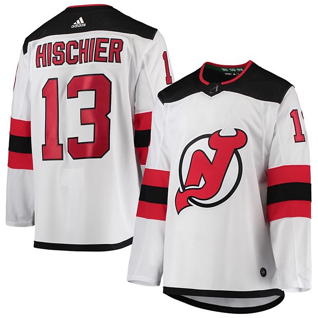 New Jersey Devils Nico Hischier Official White/Purple Adidas
