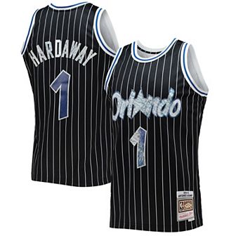Men's Mitchell & Ness Penny Hardaway Black Orlando Magic 1994-95 Hardwood Classics 75th Anniversary Diamond Swingman Jersey