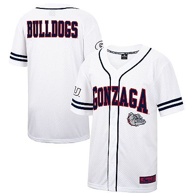 Men's Colosseum White/Navy Gonzaga Bulldogs Free Spirited Baseball Jersey