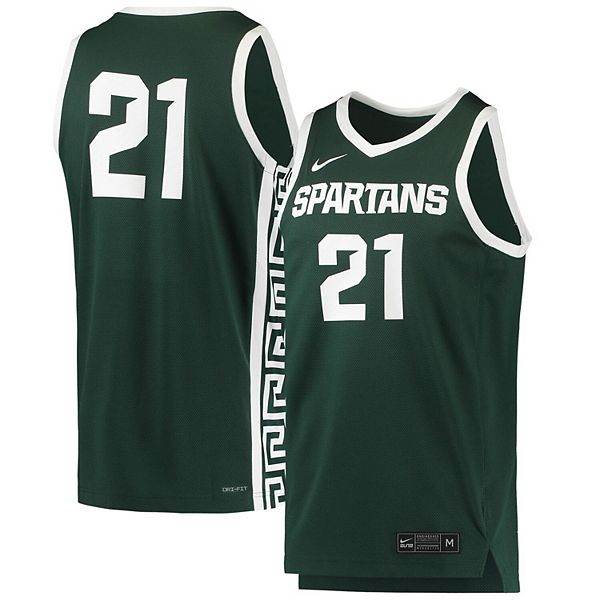 Men's Nike Green Michigan State Spartans Game Custom Jersey