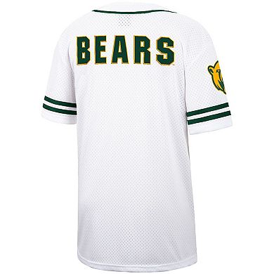 Men's Colosseum White Baylor Bears Free Spirited Mesh Button-Up Baseball Jersey