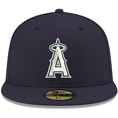 Men's New Era Navy Los Angeles Angels White Logo 59FIFTY Fitted Hat