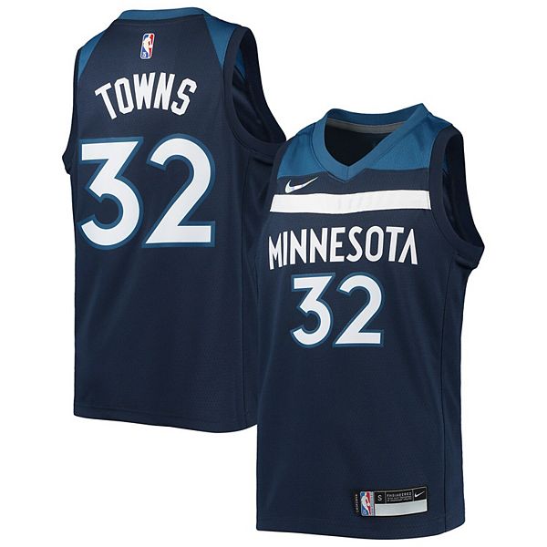 Nike Youth Minnesota Timberwolves Karl-Anthony towns #32 Dri-Fit Swingman Jersey - Grey - L Each