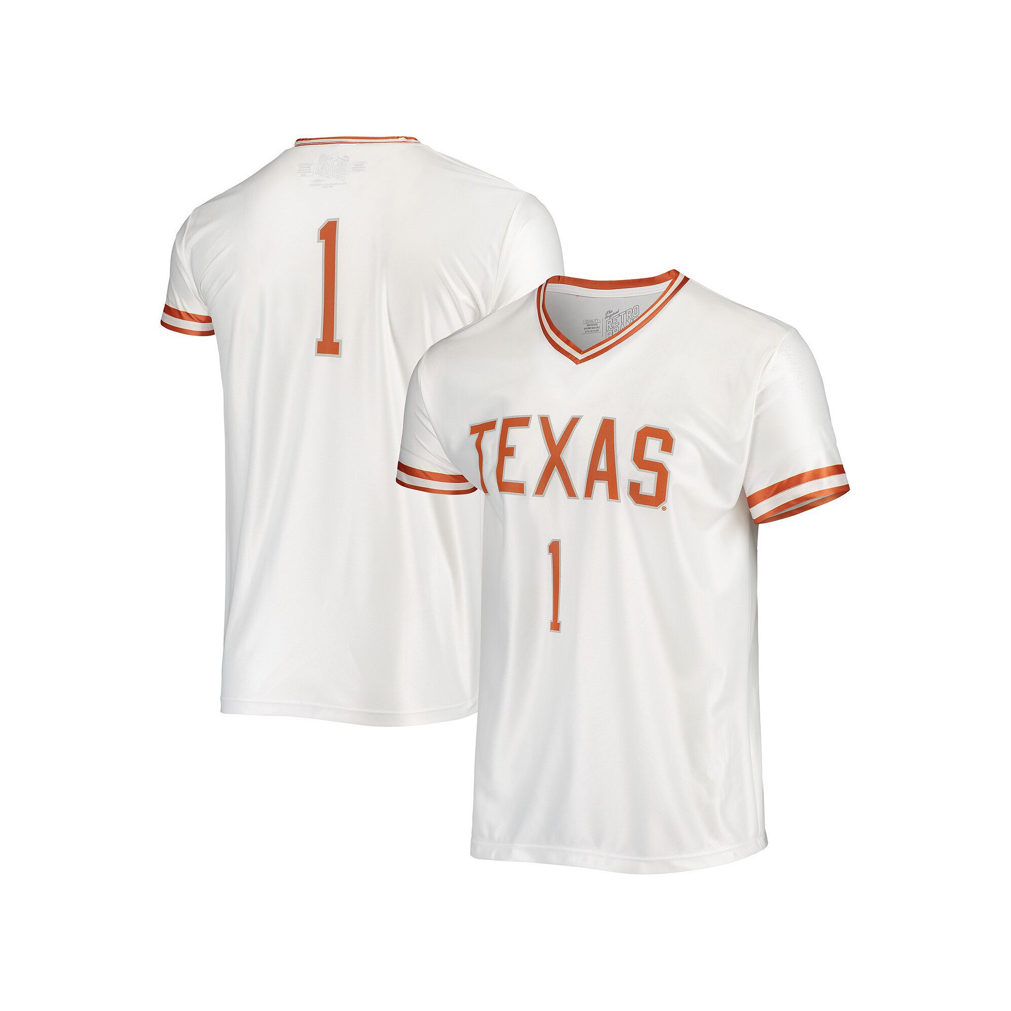 Mens Original Retro Brand White Texas Longhorns Basketball Jersey, Size: X