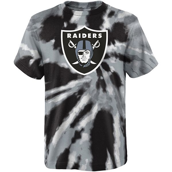 Men's Las Vegas Raiders Majestic Black V Tie-Dye T-Shirt