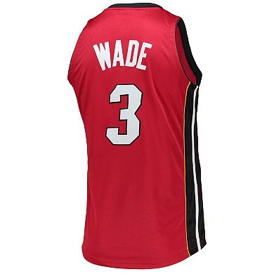 Men's Mitchell & Ness Dwyane Wade Red Miami Heat 2005-06 Hardwood Classics Authentic Jersey