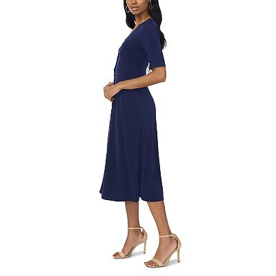 chinese dress ladies Sofia Whisper Light Button Front Midi Dress