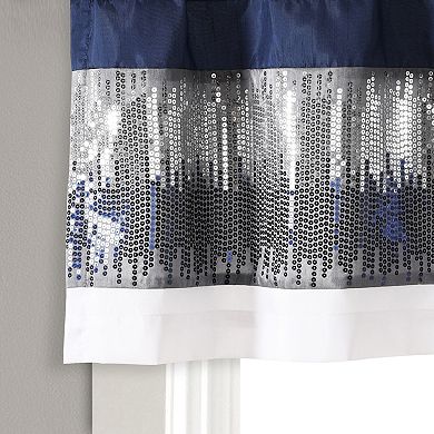Lush Decor Night Sky Sequins Embroidery Valance