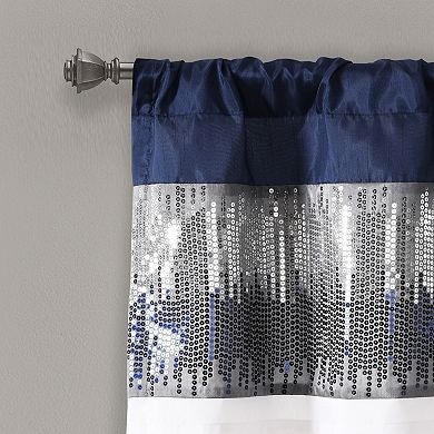 Lush Decor Night Sky Sequins Embroidery Valance
