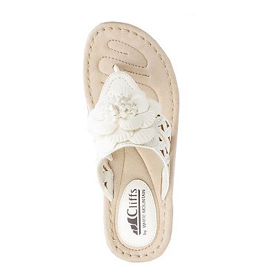 CLIFFS BY WHITE MOUNTAIN Infradito Donna Cynthia – Sandali Con Zeppa, Memory Foam E Dettagli Floreali - 5