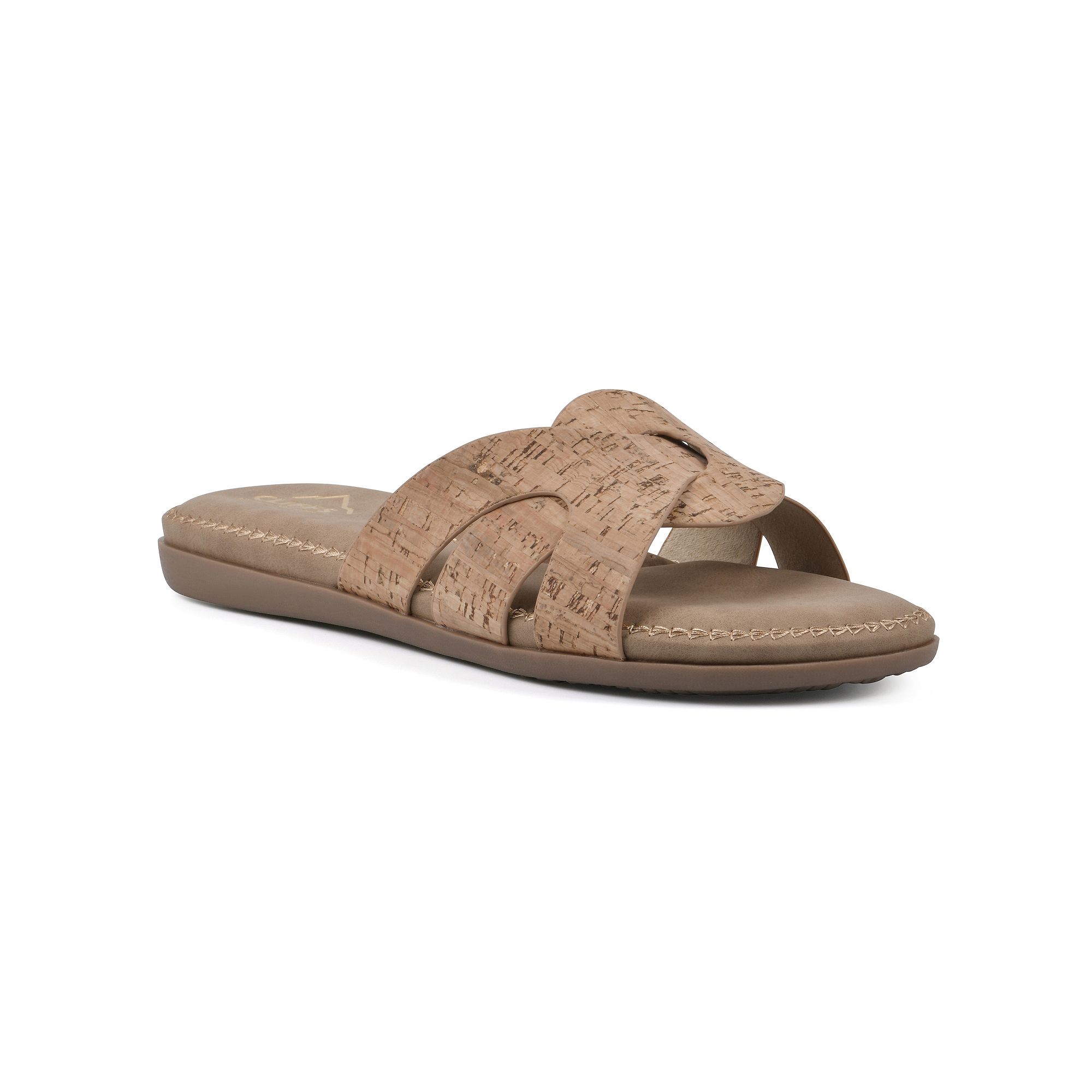 Cliffs by White Mountain Fortunate Womens Slide Sandals, Size: 6, Natural 