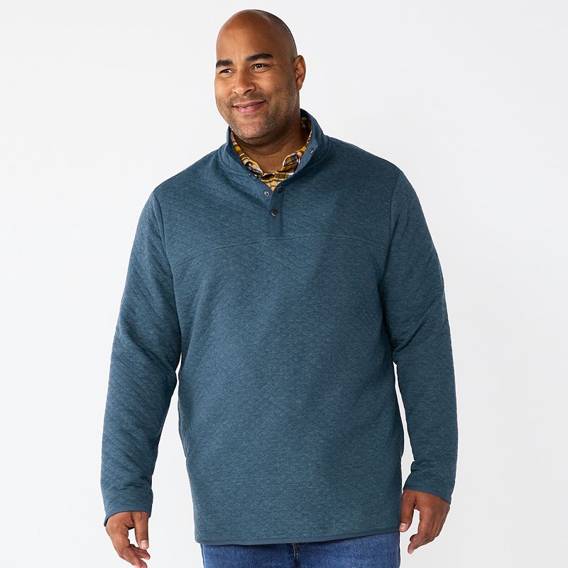 Big & Tall Sonoma Goods For Life Quilted Quarter-Snap Top, Mens, Size: Lar