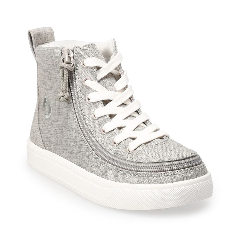 BILLY Girls High-Top Sneakers, Boys, Size: 2, Light Grey