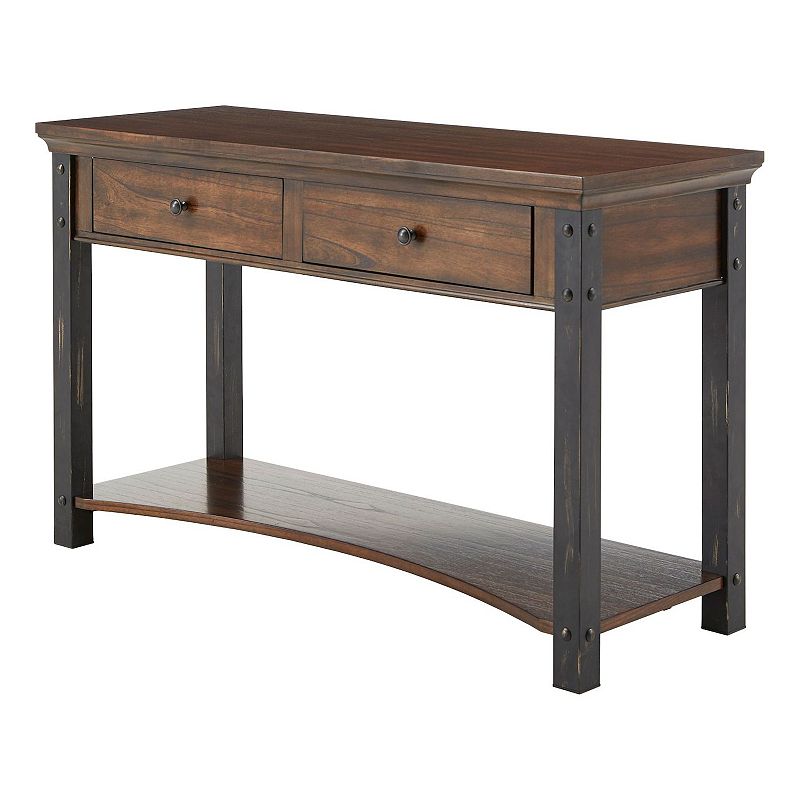 HomeVance Niccola Console Table, Brown