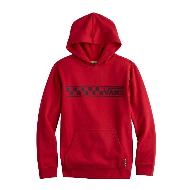 Red vans checkered hoodie on sale