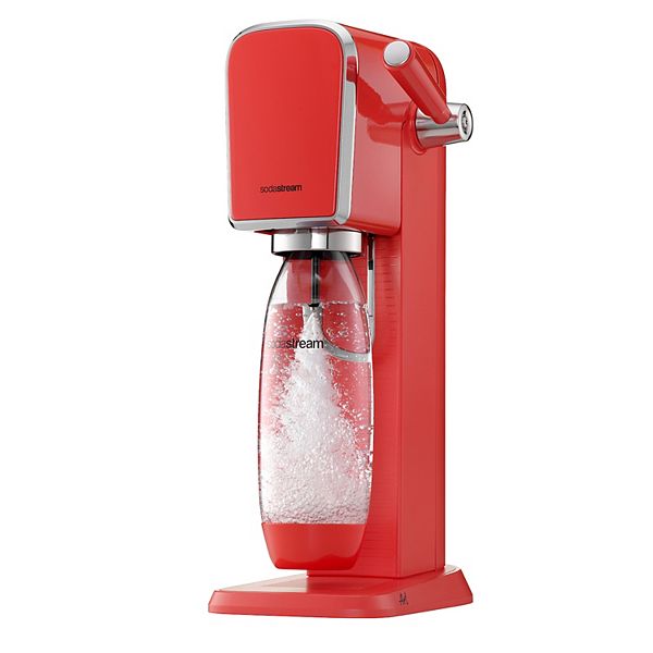 SodaStream Art Sparkling Water Maker with CO2 and Carbonating Bottle Mandarin Red