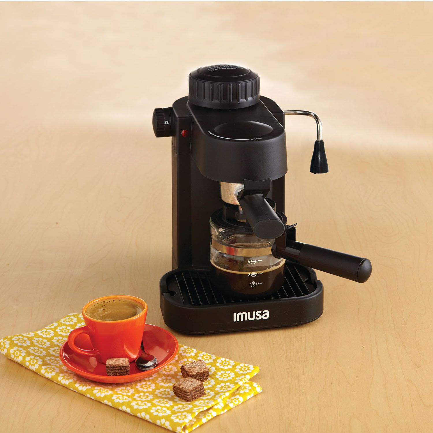 IMUSA 4-Cup Espresso & Cappuccino Maker