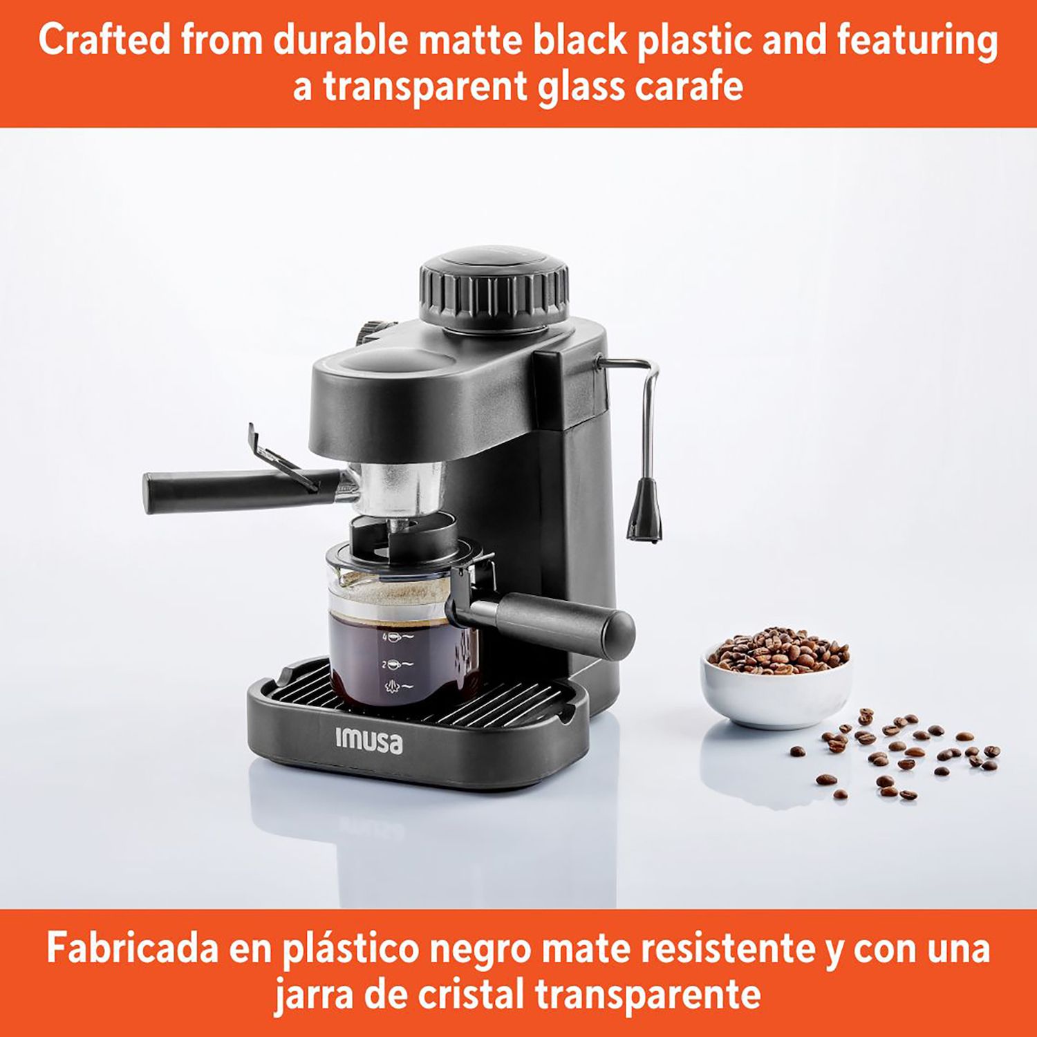 IMUSA 4-Cup Espresso & Cappuccino Maker